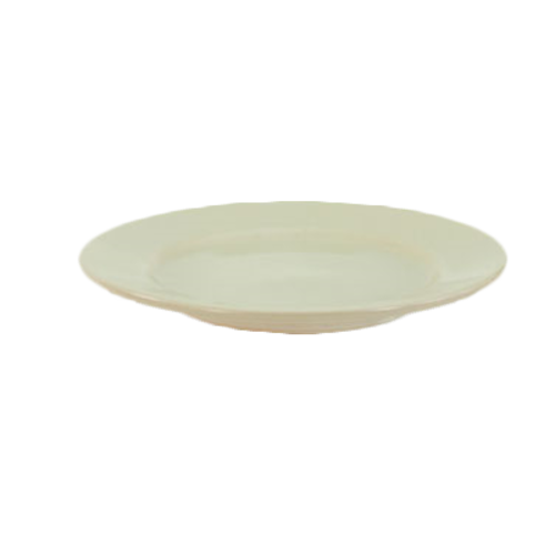 PLATTER, 9.75 X 6.75, OVAL, WIDE RIM, CERAMIC, DOVER WHITE