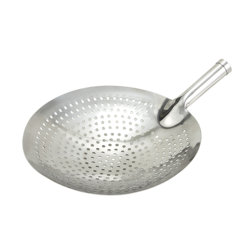 Skimmer, 12" dia. round, perforated, stainless steel