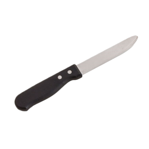 Steak Knife, 5" blade - 10" OA, jumbo round tip, plastic handle