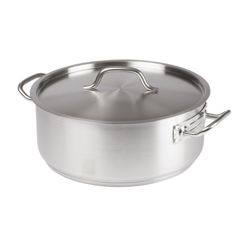 Premium Brazier, 20 qt., 15-3/4" dia. x 6"H, round, with cover, SSLB-20