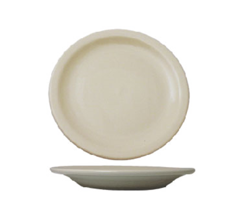 Plate, 6-1/2" dia., round, narrow rim
