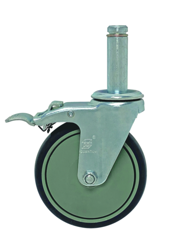 Casters, (2) 5" swivel with brakes, (2) 5" rigid, thermoplastic resin (set of 4)