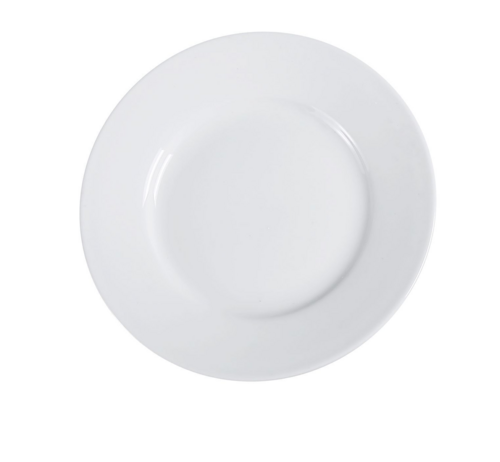Abco Plate, 7-1/2" dia., round, rolled edge, wide rim, Mod # AC-7