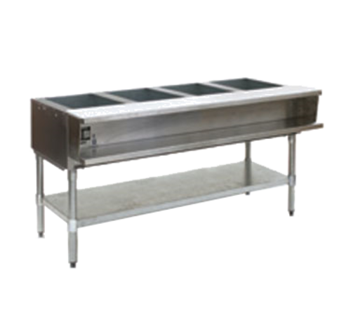 Water Bath Hot Food Table, natural gas, open base Mod # AWT4-NG