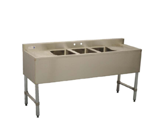 Sinks - 60" Bar Sink 3 Bowls # BAR3B60-LR-CWP