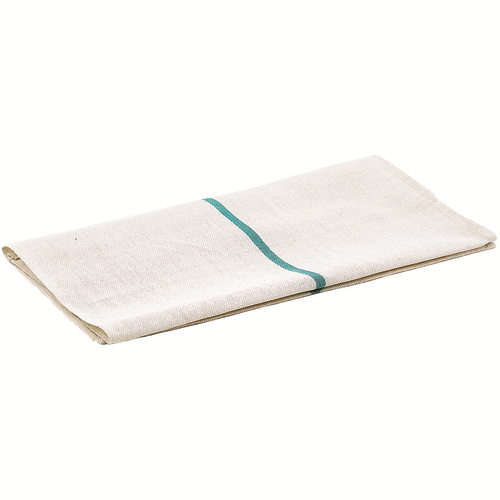 Herringbone Towel, 20" x 28", lint free, green stripe on white, Mod # BTH-2028G