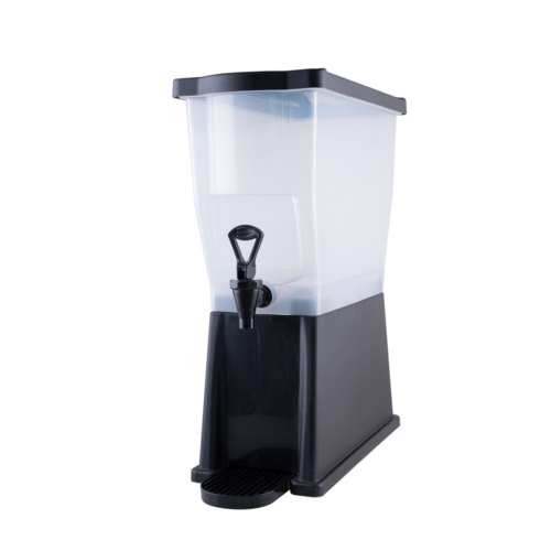 Beverage Dispenser PP Rectangular Black 3 Gal