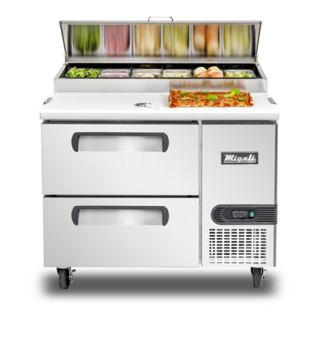 Pizza prep Table 4 Draw 44" wide Migali # c-PP44-D-HC