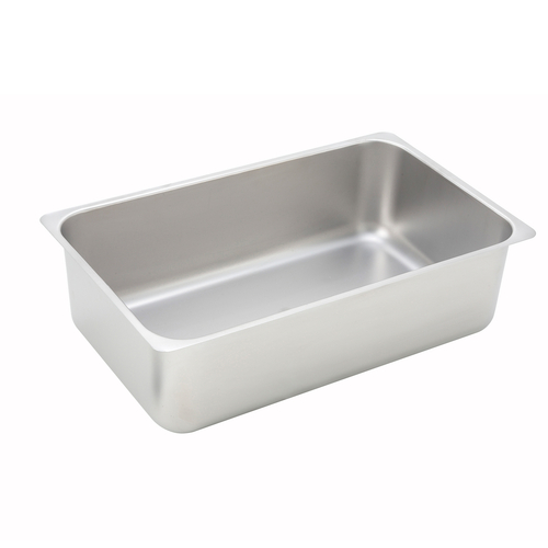 C-WPP SPILLAGE, FULL SIZE, 6" DEEP, FLAT EDGE, SS