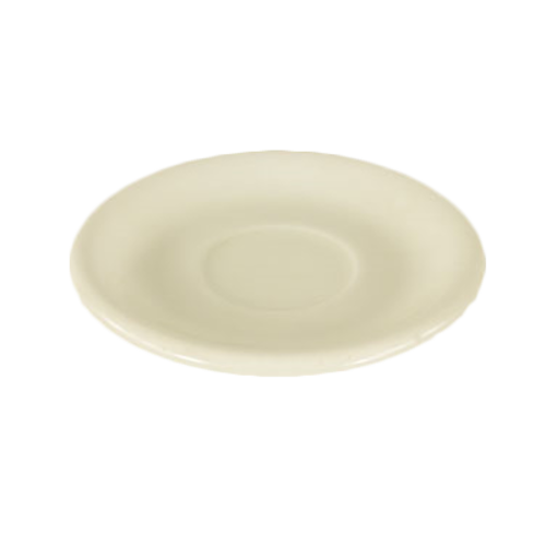 SAUCER, 6" DIA, NARROW RIM, CERAMIC, DOVER WHITE,