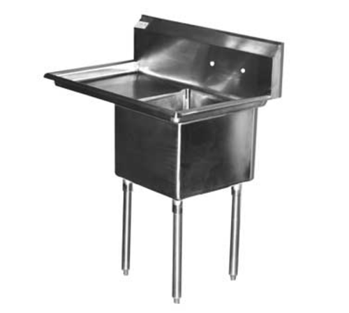 One Compartment Sink with 24" drainboard Left Mod # E1CWP1824L-24