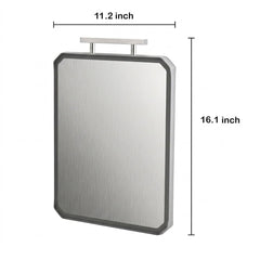 Stainless Steel Cutting Board with Double Sided Kitchen Chopping Board Durable Food Prep Surface: Silver / One Size Fits Most