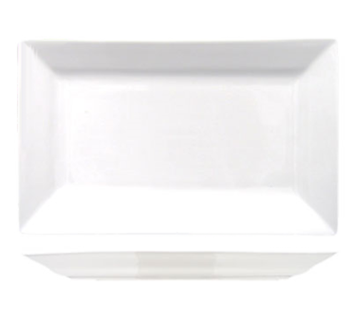 Platter, 12" x 7-7/8", rectangular, wide rim, rolled edge Mod # EL-26