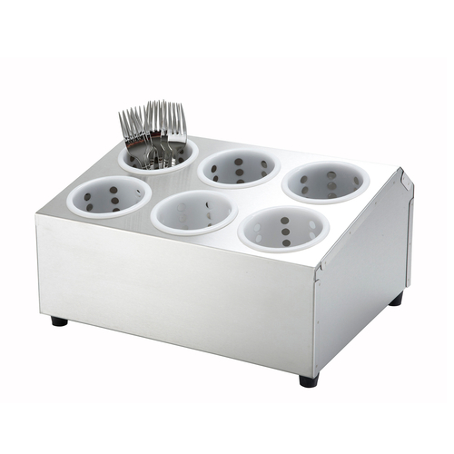CYLINDER, FLATWARE HOLDER, 6 HOLE, SS # FC-6H