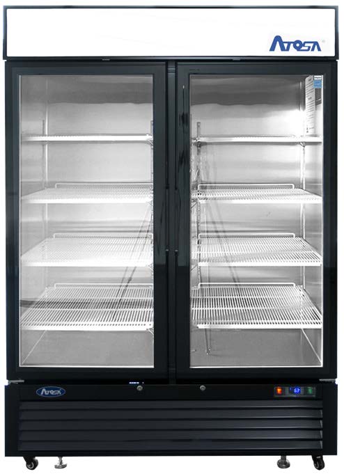 Atosa MCF8721ES Freezer Merchandiser, two-section, 54-2/5"W x 31-1/2"D x 81-1/5"