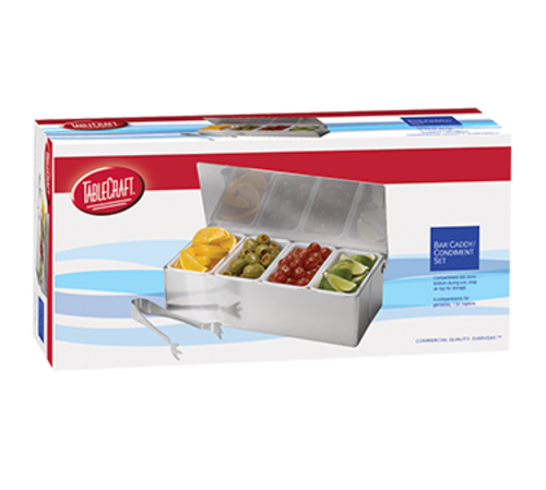Bar Caddy 4 compartment stainless steel # H1604