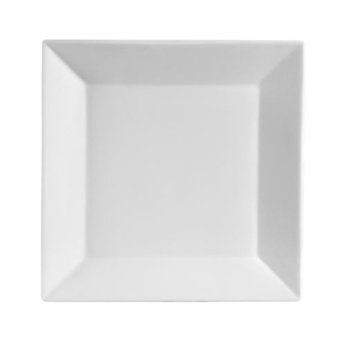 PLATE, 6 X 6, KINGSQUARE, PORCELAIN, SUPER WHITE