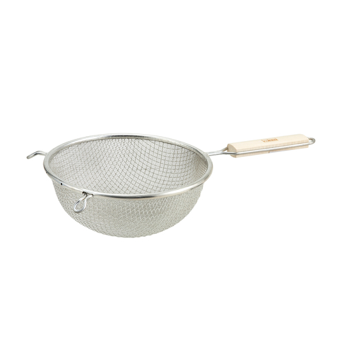 STRAINER, 6.25" DIA, WOOD HANDLE MSTF-6D