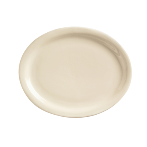 PLATTER, 13.25", OVAL, STONEWARE, KINGSMEN WHITE