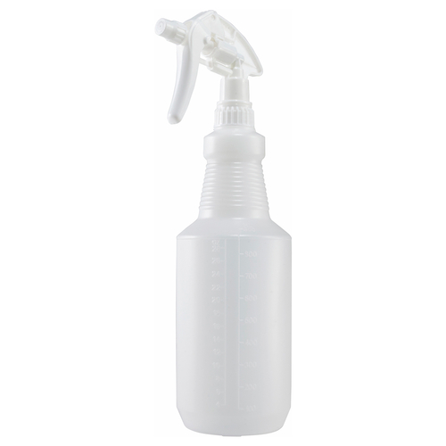 Spray Bottle 28 oz plastic white mod # PSR-9W
