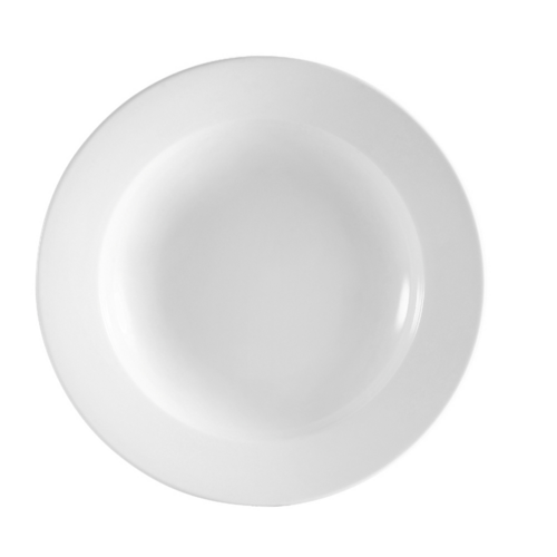 PLATE, 8.25 DIA, CLINTON, PORCELAIN, SUPER WHITE