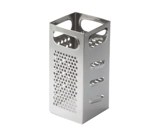 Grater, 4" x 4" x 9", square, dishwasher safe, stainless steel Mod # SG201