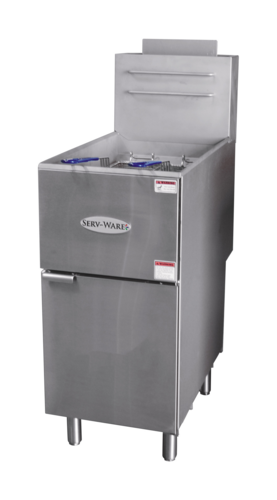 Fryer, LP gas, floor model, 35-40 lb