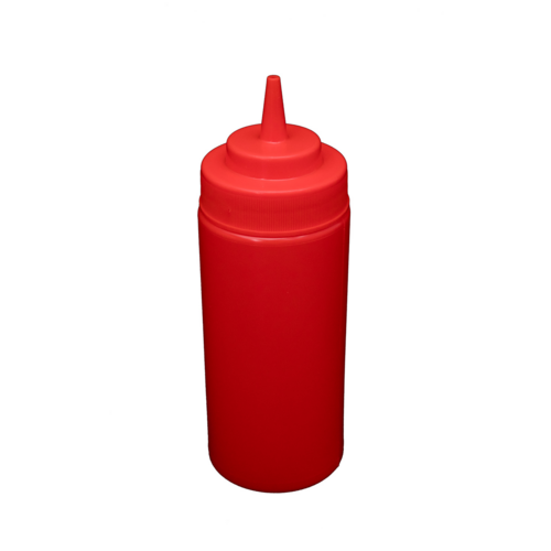 Squeeze Bottle, 16 oz., wide-mouth- Red , <Mod# SQBT-W-16R