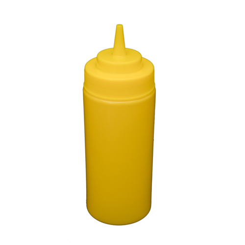 Squeeze Bottle, 16 oz., wide-mouth - Yellow , Mod # SQBT-W-16Y