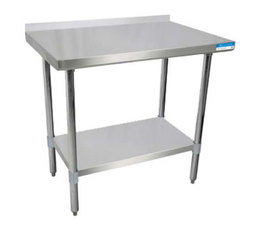 Work Table, 48"W x 30"D, 18/430 stainless steel top, stainless steel undershelf - Mod # SVTR-4830