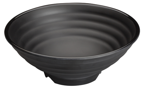 BOWL, 9" DIA, , MELAMINE, BLACK Asian Style