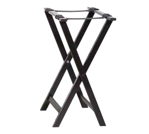 Tray Stand, 17" x 31"H, folding, nylon straps, black wood